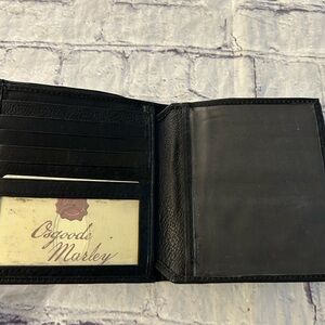 OSGOODE MARLEY MENS LARGE BLACK GENUINE LEATHER MULTIPLE POCKETS WALLET